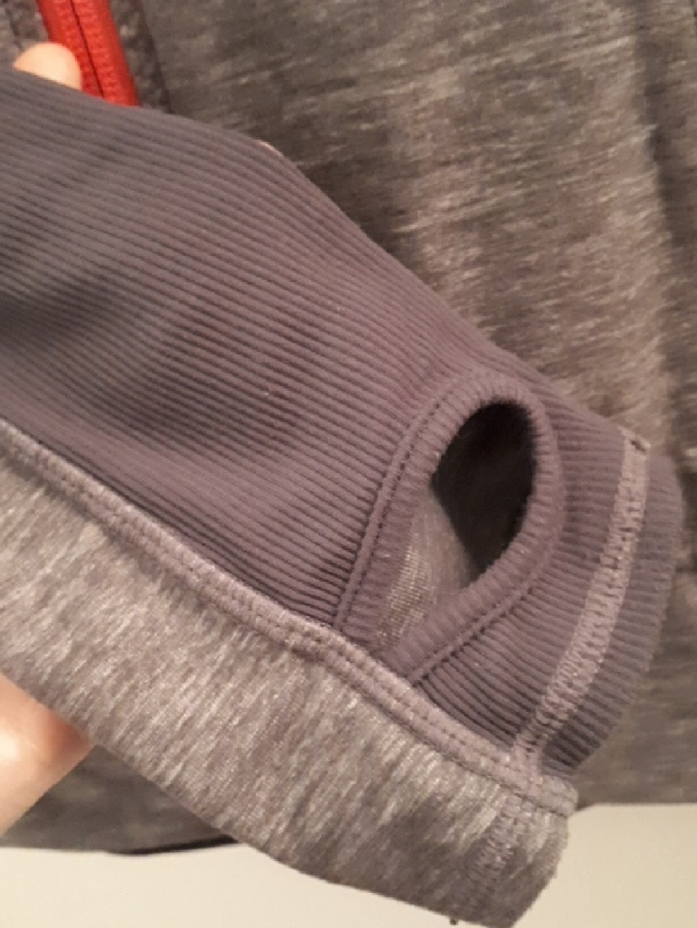lululemon athletica Heather Gray Jacket with Pink Zipper - Picture 4 of 10